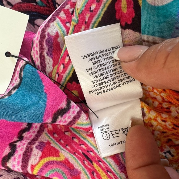 CAMILLA SHELL PRINT DRESS WITH SIDE SPLITS - SIZE 2 - Picture 8 of 17